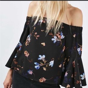 Topshop floral top size 4